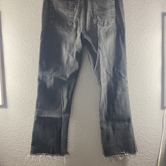 BDG Kick Flare High Rise Cropped Black Jeans - Picture 15 of 16